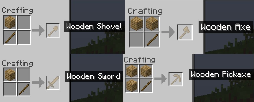 How To Make A Wooden Sword In Minecraft 2X2 - Mundodop